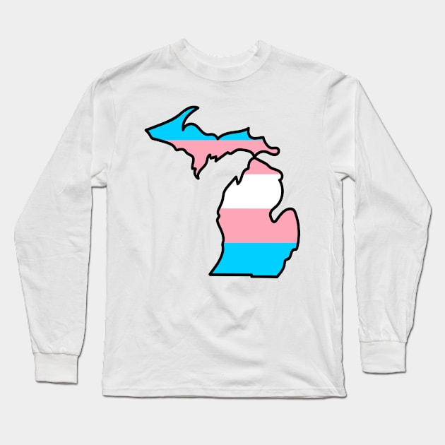 Michigan Transgender Flag Long Sleeve T-Shirt by Jessimk